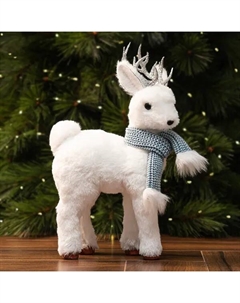 Фигура декоративная Олень 22 см белый Kreaforta