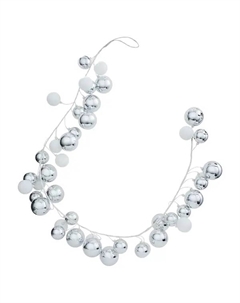 Гирлянда декоративная 180 см с шарами серый Kreaforta