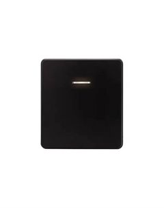 Выключатель проходной встраиваемый Round 1 клавиша с подсветкой цвет оникс Kranz