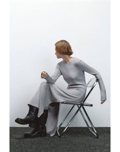 Платье-лапша миди в рубчик с разрезами Befree