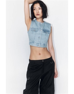 Жилет джинсовый укороченный с карманами Befree