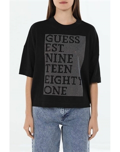 Футболка хлопковая с принтом Guess