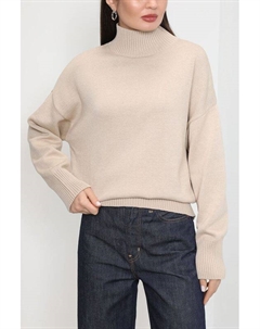 Однотонный свитер из хлопка и шерсти Belucci