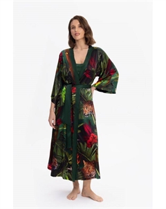 Халат-кимоно шелковый с принтом Marc & andré
