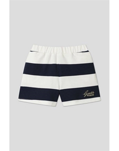 Шорты хлопковые в полоску Guess