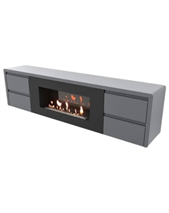 Тумба с биокамином BFP/P-1700 lux НС-1616366, графит Firelight