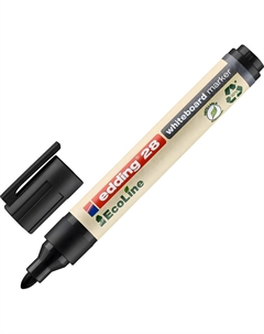 Маркер для белых досок 28/1 Ecoline черный (толщина линии 1,5-3 мм) круглый наконечник Edding
