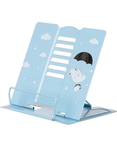 Подставка для книг Класс (№1 School) Пингвин и мишка металлическая голубая Комус
