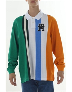 Поло в полоску с логотипом Tommy hilfiger