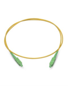 Патч-корд оптический FOP(s)-9-SC/APC-SC/APC-1m, SC/APC-SC/APC, одномодовый, 9/125, G.652.D & G.657.A1, одинарный, 1м, желтый (FOP(s)-9-SC/APC-SC/APC-1m) Cabeus