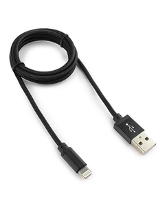 Кабель USB(Am)-Lightning 8-pin(M), 1 м, черный, Gembird/Cablexpert (CC-ApUSB2bk1m) Gembird/cablexpert