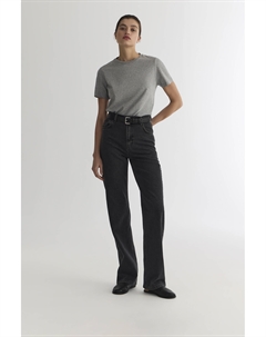 Футболка базовая из мягкого хлопка серого цвета 2mood