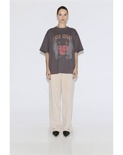 Футболка оверсайз с принтом "Орел" графитового цвета 2mood