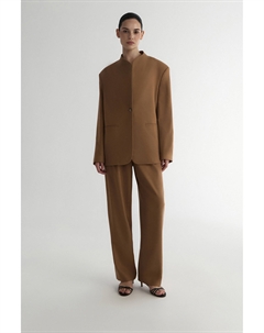 Жакет с воротником-стойкой цвета жженой карамели 2mood