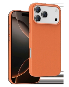 Чехол-накладка Keephone Peekaboo MagSafe для Apple iPhone 17 Pro Max искусственная кожа (оранжевый)