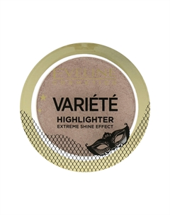 Хайлайтер для лица VARIETE EXTREME SHINE EFFECT прессованный тон 01 розовый Eveline