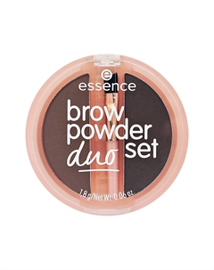 Набор для бровей BROW POWDER DUO SET с кисточкой тон 02 Medium Essence