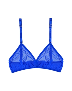 Топ женский в сетку синий M Trendy look