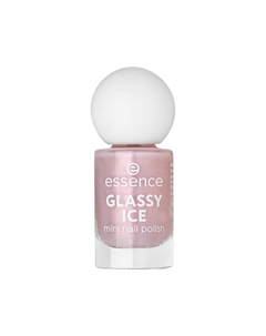 Лак для ногтей GLASSY ICE мини с шиммером тон 09 Soft pink Essence