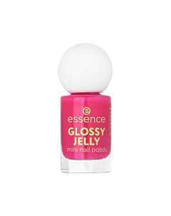 Лак для ногтей GLOSSY JELLY мини с полупрозрачным финишем тон 02 Bright pink Essence