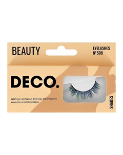 Накладные ресницы BEAUTY №508 blue neon Deco