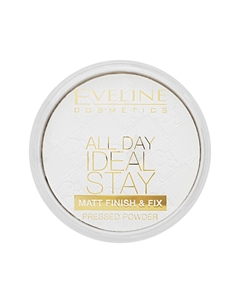 Пудра компактная для лица ALL DAY IDEAL STAY матирующая бесцветная Eveline