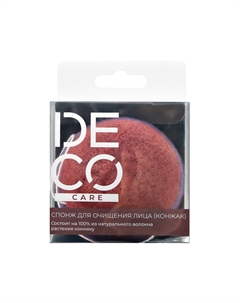 Спонж для очищения лица CARE конжак двухцветный Deco