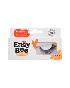 Накладные ресницы PARTY DAY EYELASHES COLOR №101  цветные черно-синие Easybee