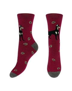 Носки мужские доберман 39-42 бордовый Monchini