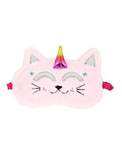 Маска для сна мягкая Котик розовый Miss pinky