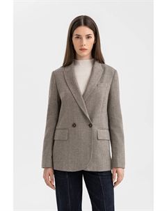 Пиджак из смесовой шерсти с узором шеврон Kanzler