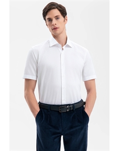 Сорочка с коротким рукавом из итальянской ткани Canclini Kanzler