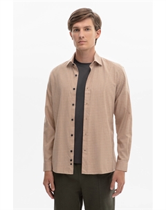 Фланелевая сорочка в клетку Regular fit из устойчивой к сминанию ткани Kanzler