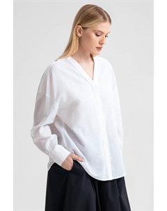 Рубашка изо льна и хлопка свободная Kanzler