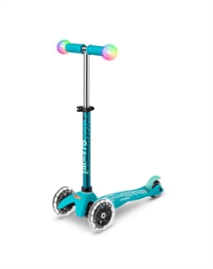 Самокат Mini Deluxe Magic LED Аква Micro