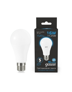 Лампа светодиодная A60 16Вт 1520lm 6500K E27 Gauss