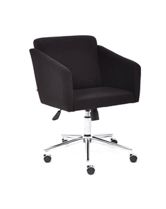 Кресло ТС 61х39х98 см флок хром черный Tc