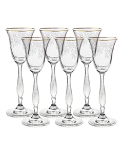 Набор рюмок для водки Fregata панто отводка золото 60 мл 6 шт Crystalite bohemia