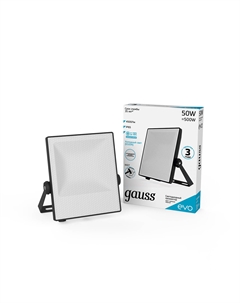 Прожектор светодиодный evo 50w ip65 6500k ik07 черный Gauss