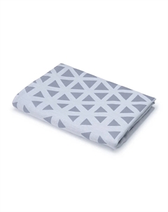 Скатерть Intarsio белая с серым 150х200 см Cleanelly