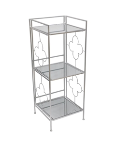 Подставка интерьерная серебристая 41х41х107 см Гласар