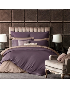 Комплект постельного белья Сенса сливовый Семейный/дуэт Togas