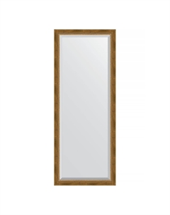 Зеркало напольное с фацетом в багетной раме состаренная бронза с плетением 70 мм 78x198 см Evoform