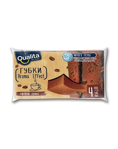 Губки кухонные aroma effect 4 шт Qualita