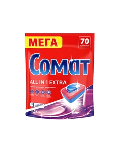 Средство для мытья посуды в ПММ All in 1 extra 70 таблеток Somat