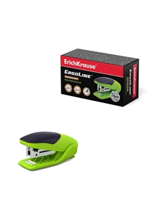 Мини-степлер №10 ErgoLine до 15 листов ярко-салатовый Erich krause