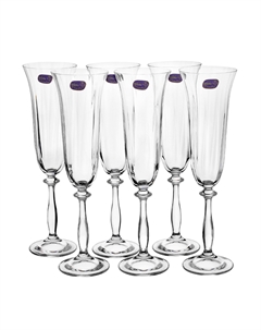 Набор бокалов Анжела для шампанского 190 мл 6 шт Crystalex
