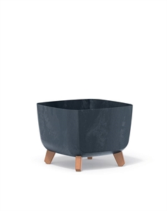 Кашпо на ножках Gracia square beton антрацитовое 29х29х22 см Prosperplast