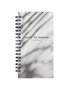 Блокнот,, 94х174 мм, 100 л., клетка, твердый переплет, спираль. Коллекция "Sence", тень Be smart