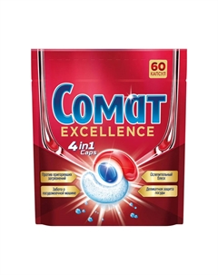 Средство для мытья посуды в ПММ Excellence 4 in 1 60 капсул Somat